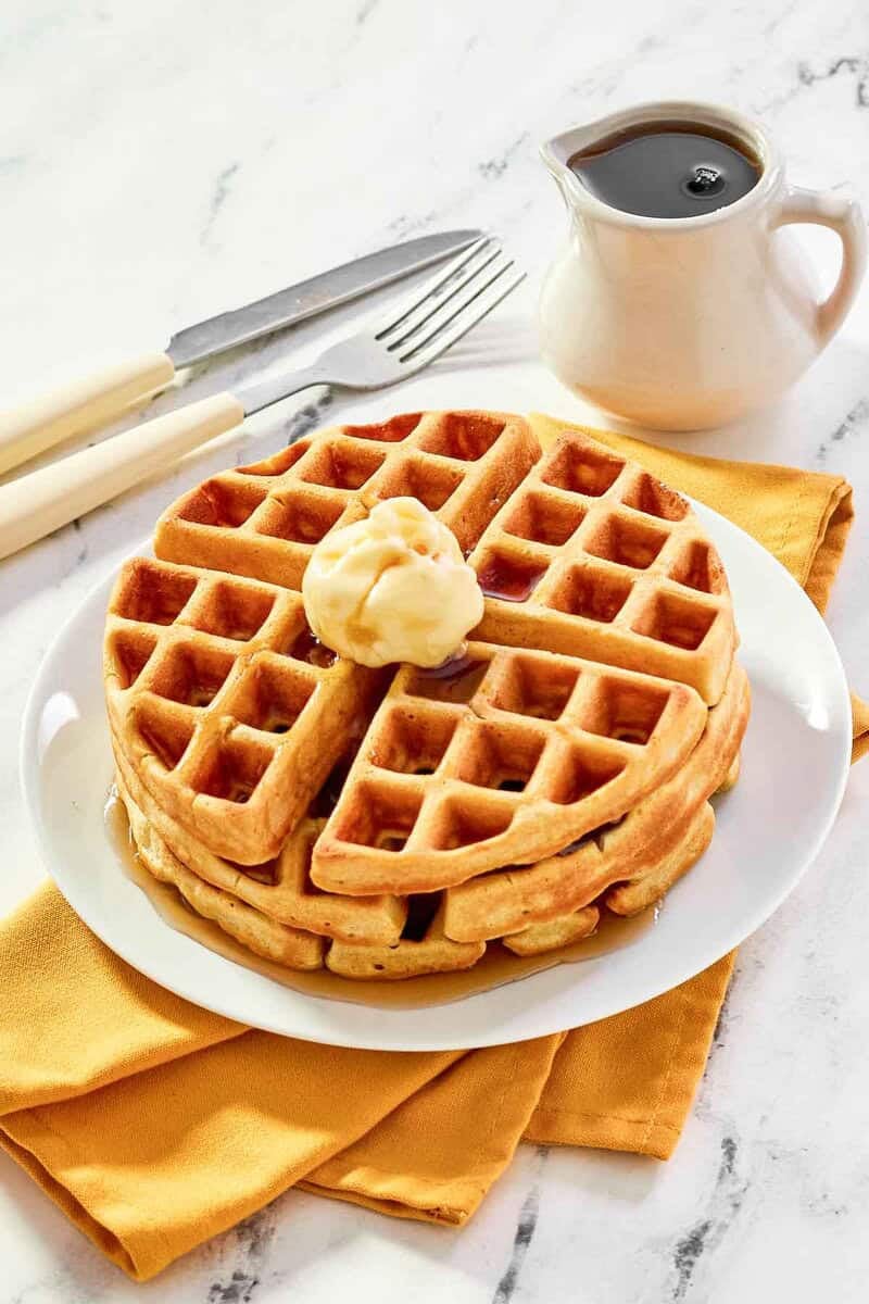 Crispy Waffles, Rich Vanilla Sauce: An Irresistible Combination